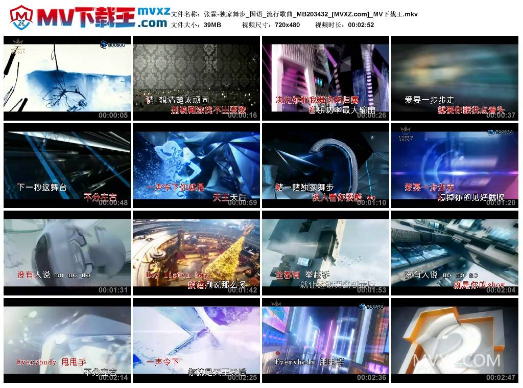 张霖-独家舞步_国语_流行歌曲_MB203432